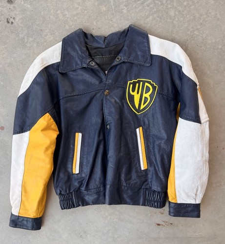 Vintage Looney Tunes Jacket Size Youth Large ? Tweety Bird Leather WB AOP Warner - Picture 2 of 9
