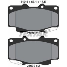 Textar 2168003 Bremsbelagsatz für TOYOTA HILUX FORTUNER N1 N2 N3 N5 N6