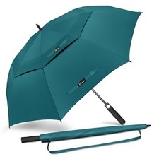 Golf Umbrella 51/54/62/68 Inch Automatic Open, Large Double 62 Inch Lake Blue