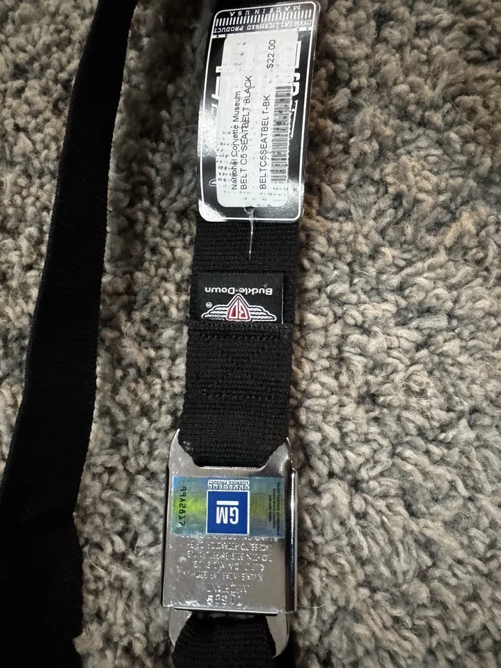 C5 Corvette ремня безопасности пряжка вдохновил ремень черный размер L регулируемый новый с ярлыками - Изображение 3 из 4