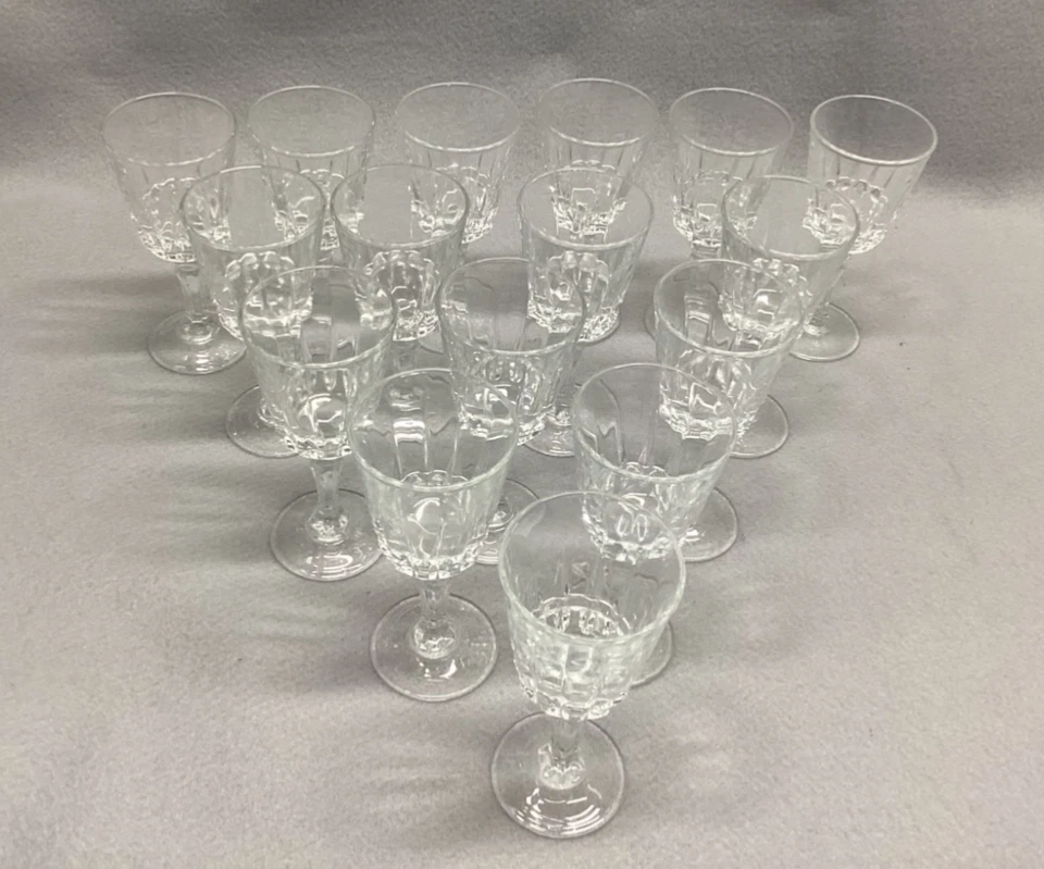 Cristal d'Arque Durand Chantelle Сердечное Стекло - 4,5" Высокий набор из 16 - Изображение 2 из 4