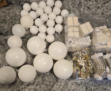 Northlight 42ct White Silver Shatterproof Christmas Ornaments DEAL READ