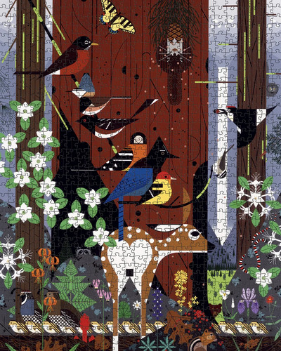 Pomegranate - Charley Harper: The Sierra Range - 1000 piece Art Puzzle NEW - Picture 2 of 2