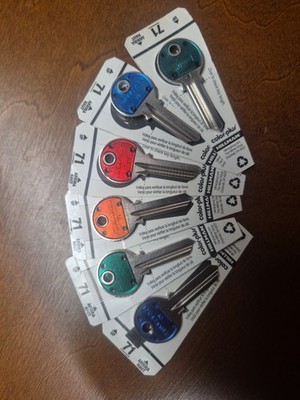 6x Yale Y1 ColorPlus Key Blanks MIXED COLORS By HILLMAN#71 Free Ship (LSK02)