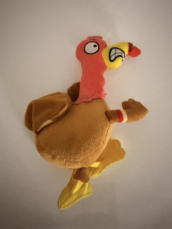 GT Gurkey Turkey FGTEEV 8" Plush Stuffed Animal Toy 2019 Brown Red Yellow