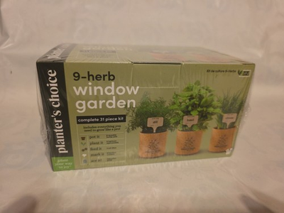 #ad Planters Choice 9 Herb Window Garden Kit Herb Garden $34.99