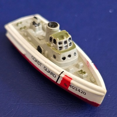 Micro Machines Schiff Küstenwache Boot weiß rot grau