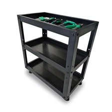 Small 3-Tier Utility Car Heavy Duty Metal Service Cart with Wheels Small Size