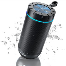 comiso Bluetooth Speaker, IP65 Waterproof Portable Speaker with 360  HD Black