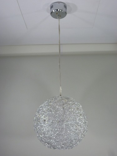 Moderne Halogen- LED Deckenleuchte Alissa 40cm Alu-Drahtgeflecht Pendellampe - Bild 8 von 30