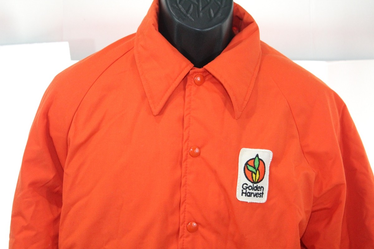 60-70s USA製 Hudson bay herter's ウェスタンシャツ　オレンジ Vintage 1970s Golden Harvest Farming Seeds Jacket Swingster Coat