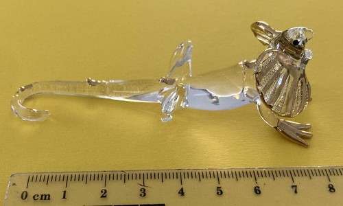 Australian Bearded Dragon Frill Neck Lizard Glass Gold Figurine (back feet gone) - Picture 4 of 6