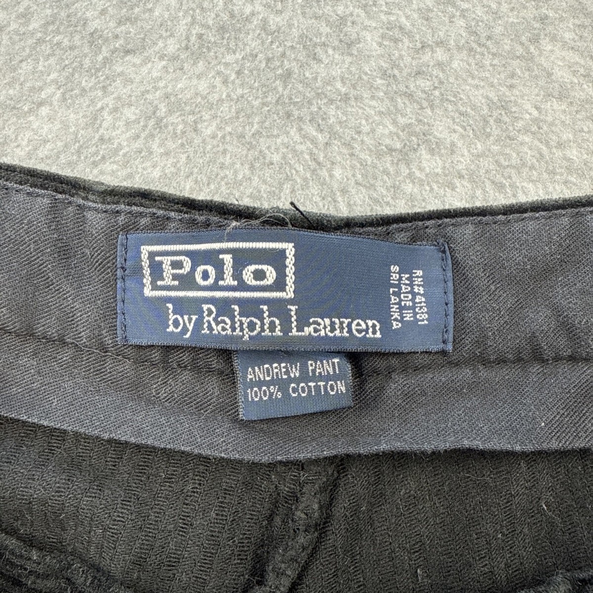 VINTAGE Polo Ralph Lauren Pants Mens 38x29 Black Andrew