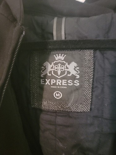 Express Wool Blend Hoodie ZIPPER Coat Men's M - Picture 5 of 6
