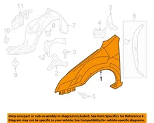 FORD OEM-Front Fender Left AE5Z16006A