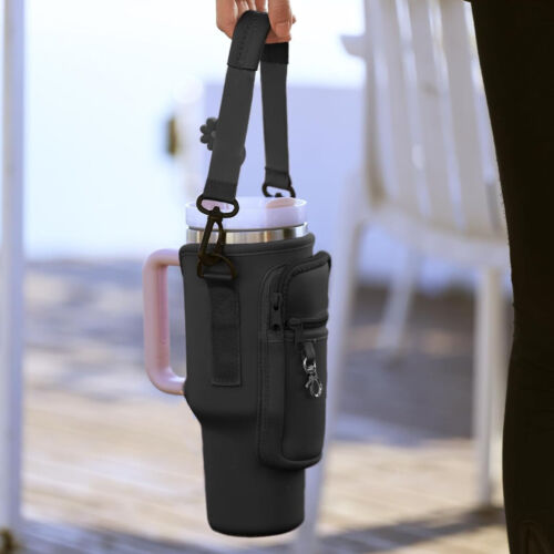 Portable Cup Sleeve Drink Holder Reusable Water Bottle Carrier Travel Bag AU - Picture 3 of 24