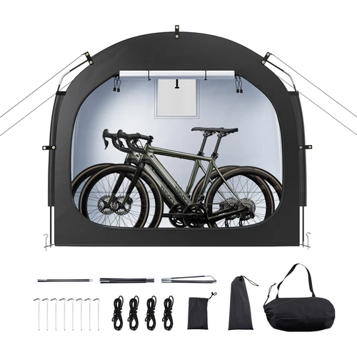 Outdoor Bike Storage Tent Spacious Waterproof Bike Tent Shed for 1 to 2 Bikes