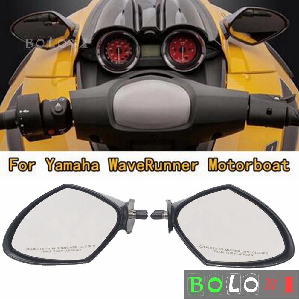 1 Pair Motorboat Jet Ski Rearview Mirrors For Yamaha 1 Pair Motorboat Jet Ski Rearview Mirrors For Yamaha