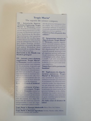 Tropic Marin Pro-Coral A- 200mL Trace 1 Liquid Essential Anionic Trace Elements - Picture 4 of 4