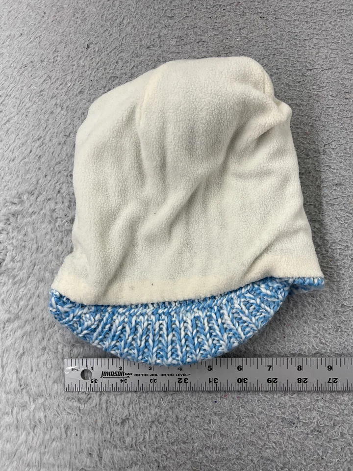 Gorro para mujer talla única azul tejido ala pico forrado acrílico pompón Foto 4 de 4
