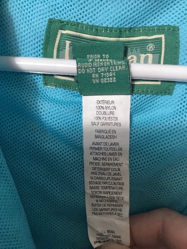 Kids L.L. Bean Light Blue Full Zip Lightweight Windbreaker Size 8 - Picture 7 of 7