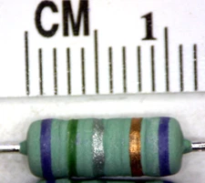 1 pc 0.75 ohm 3W Wire Wound Power Resistor .with flameproof coating