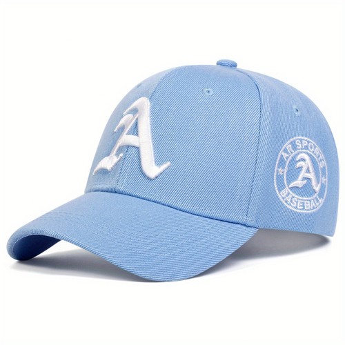 Unisex Gothic A Embroidered Baseball Cap Adjustable Leisure Hat - Picture 5 of 10