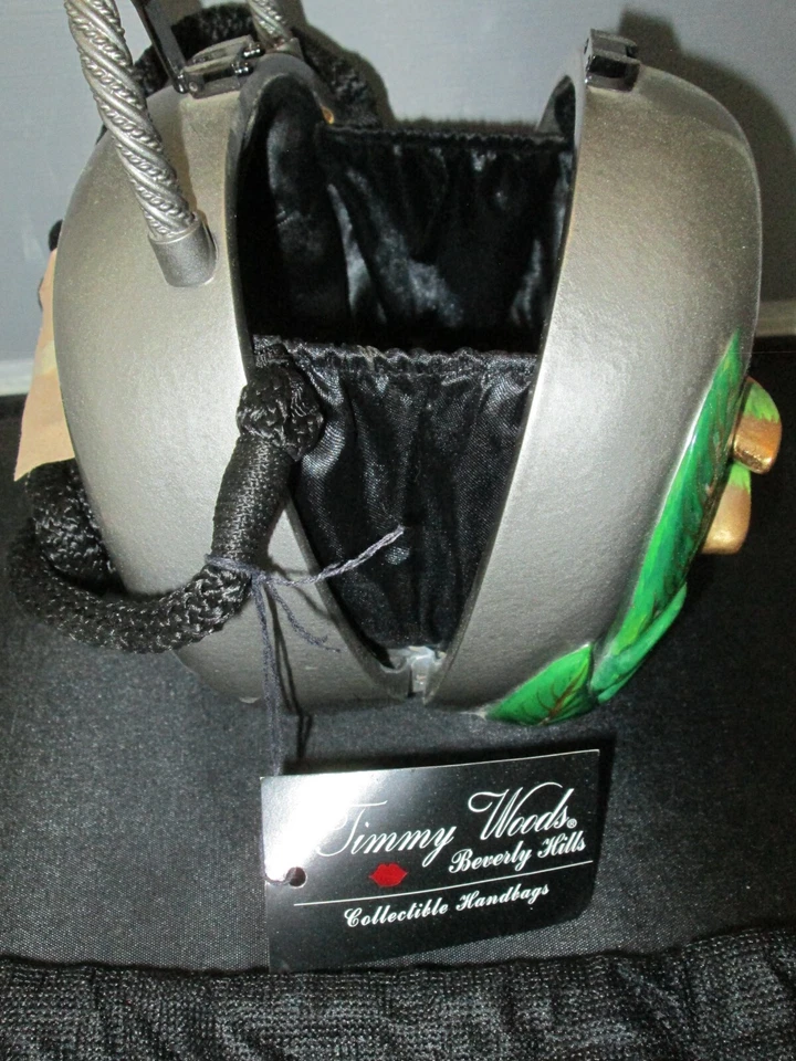 BOLSO DE HOMBRO TIMMY WOODS PLATA MADERA LIBÉLULA ¡NUEVO CON ETIQUETAS! USADO COMO EXHIBICIÓN ¡EXCELENTE ESTADO! Foto 4 de 4