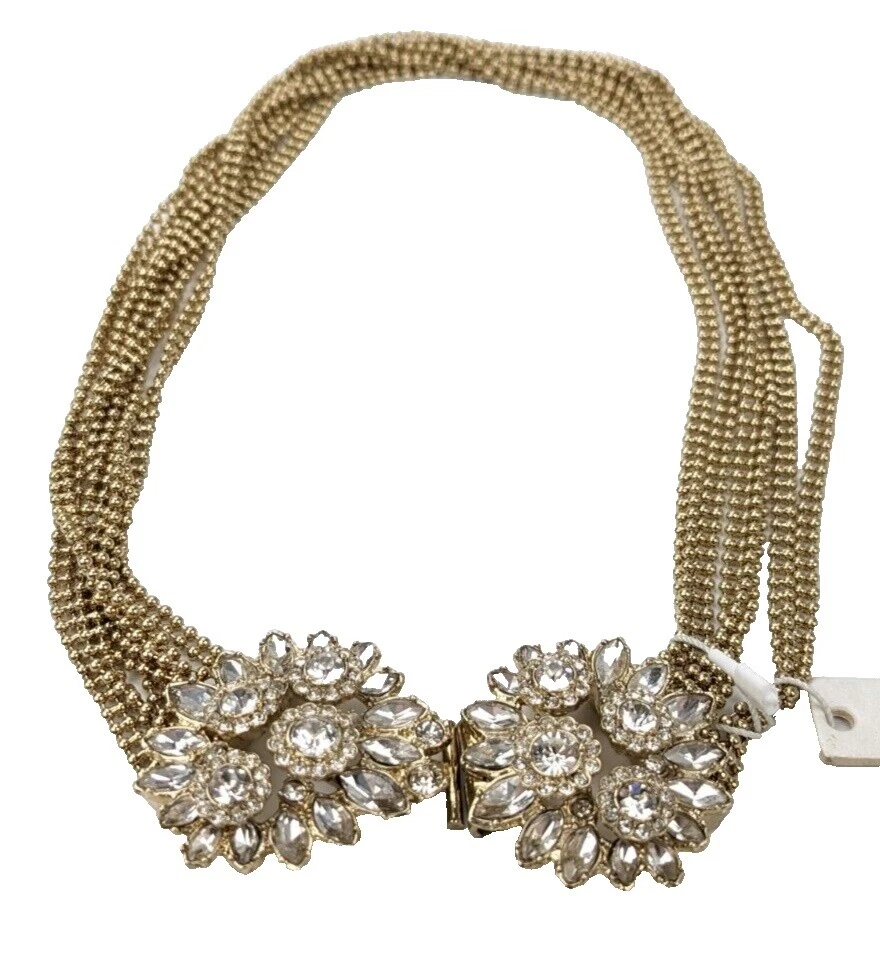 Ann Taylor Rhinestone Chain Fashion Necklaces & Pendants