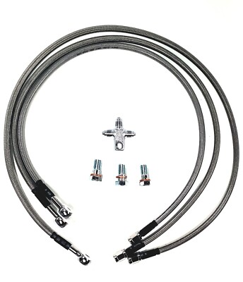 TRX 400EX 400X Stainless Steel Braided Brake Lines  +2 Front  Alba Racing   