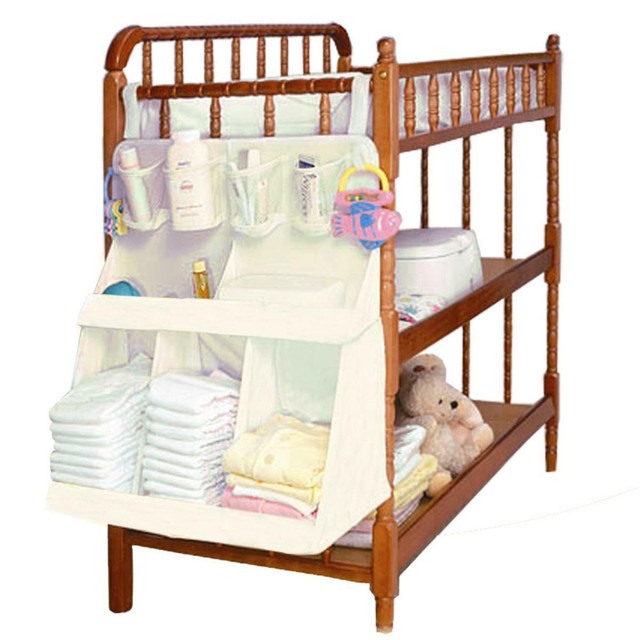 Baby Carriage Bed Hanging Storage Bag Toy Diaper Pocket Organizer Bottle Holder