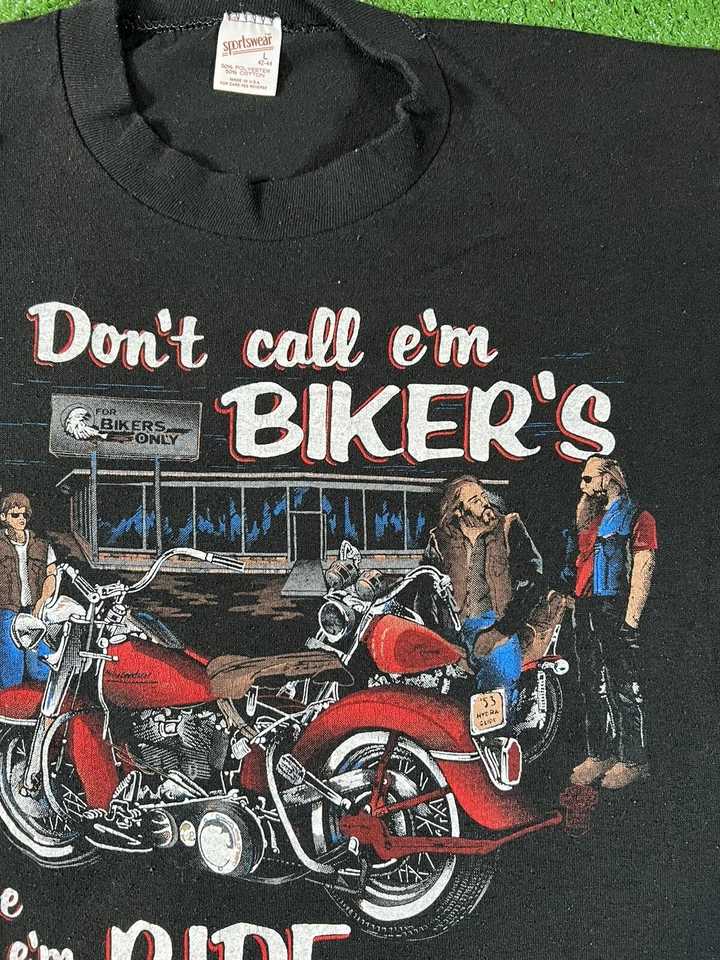 Harley Davidson de colección años 80 no los llames motociclistas hasta... talla grande Sturges 1986 Foto 3 de 4