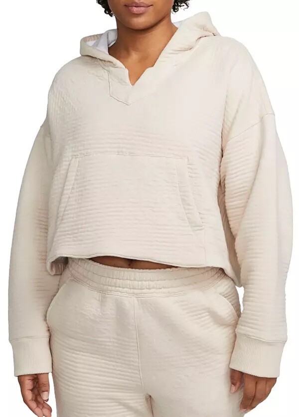 nike yoga luxe women's cropped hoodie