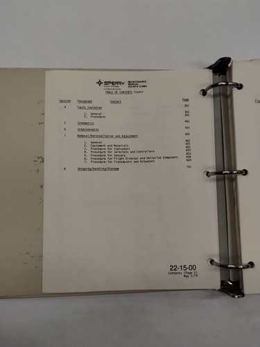 Sperry SPZ-109 Integrated Flight Control System Maintenance Manual-Original - Picture 5 of 24