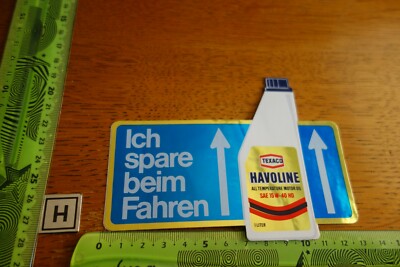 Alter Aufkleber Tankstelle Additive Öl Oil  TEXACO Havoline