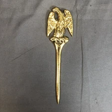 Vintage VALLEAU Studios Solid Brass AMERICAN EAGLE Letter Opener - 7”
