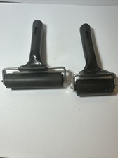 2Pcs Rubber Roller Brayer for Craft Printmaking Stamping, Black 4 Inch 3 Inch