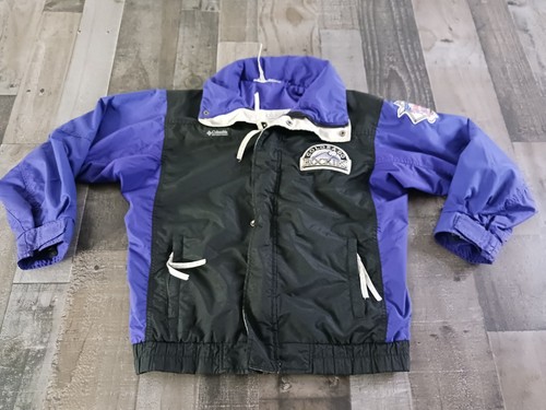 Vintage 90s COLUMBIA Colorado Rockies MLB Baseball Windbreaker Jacket Coat Youth - Picture 2 of 12