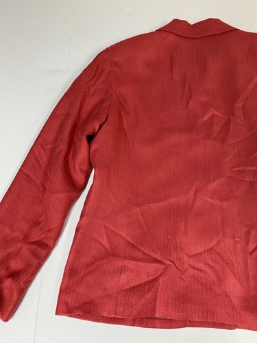 Pendleton Womens Jacket 4P petites Red formal casual one button Blazer - Picture 8 of 9