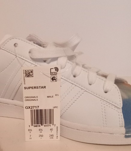 Adidas Men's Originals Superstar White Mulitcolor Shoes GX2717 Size 7 - Picture 9 of 9