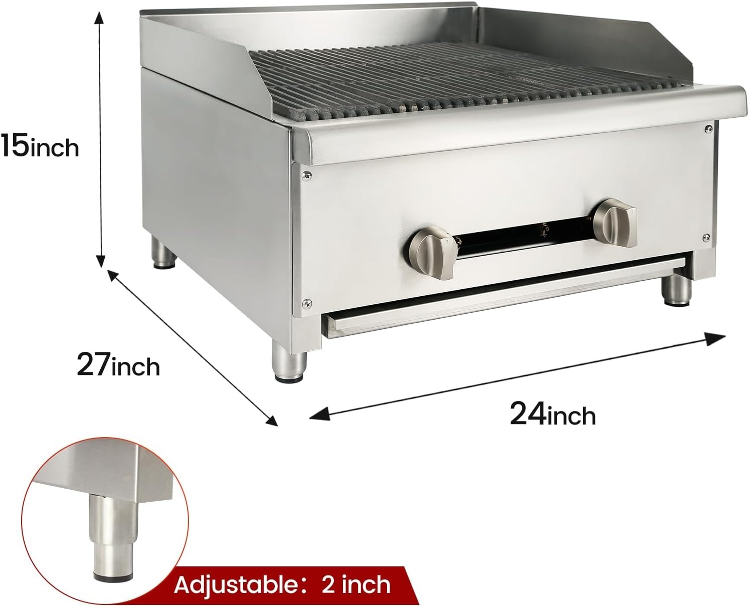 Charbroilers Propane Gas Countertop Broiler Char Grill W