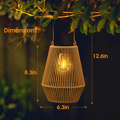 Solar Lanterns, Solar Lights Outdoor Waterproof Solar Lights for outside Hangin - Picture 8 of 9
