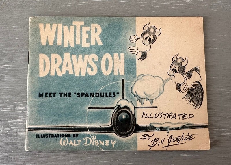 Disney “Winter Draws On” 1943 USAAF Flight Safety Book Signed by Bill Justice