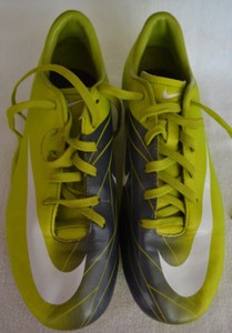 Nike Mercurial football boots moulded studs green/grey size UK 5 (38) Used | eBay
