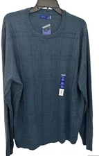 APT. 9 Sweater Men’s XXL Merino Wool Blend Teal Modern Luxe Crewneck Ultra Soft