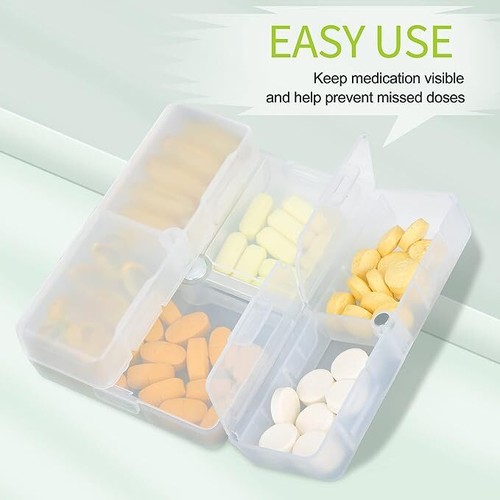 Pill Box Medicine Organizer Dispenser Box Case Travel Tablet Container Holder - Picture 14 of 20