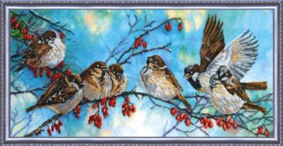 Bead embroidery kit Urban sitting needlework kit Art canvas beadwork pattern