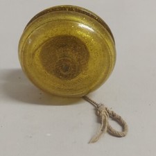 Vtg Duncan Yo-Yo YoYo Gold Award Orange Transparent Glittery Metal Flake 150