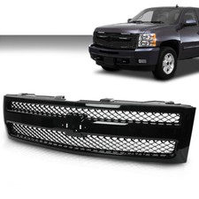 Front Bumper Grille Grill Insert Black Fit For 2007-2013 Chevy Silverado 1500 Front Bumper Grille Grill Insert Black Fit For 2007-2013 Chevy Silverado 1500
