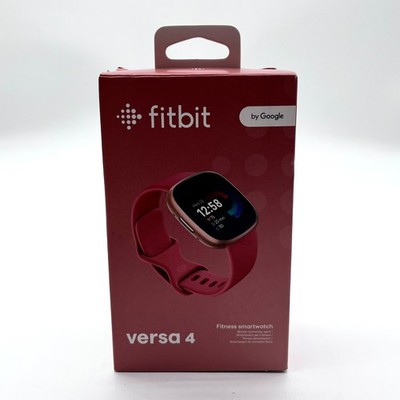 Fitbit Versa 4 Fitness Smartwatch: Copper Rose Aluminum Case/Pink Sand Band 